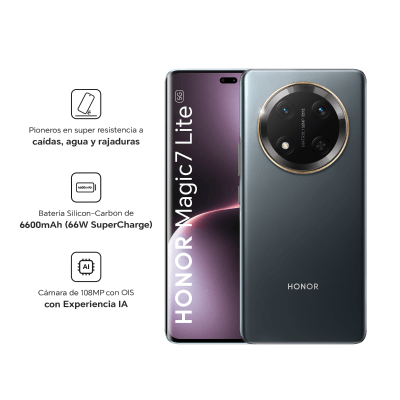 Honor Magic 7 Lite 5g 6,78 256gb 8gb Ram Cámara 108mpx - Titanium Black
