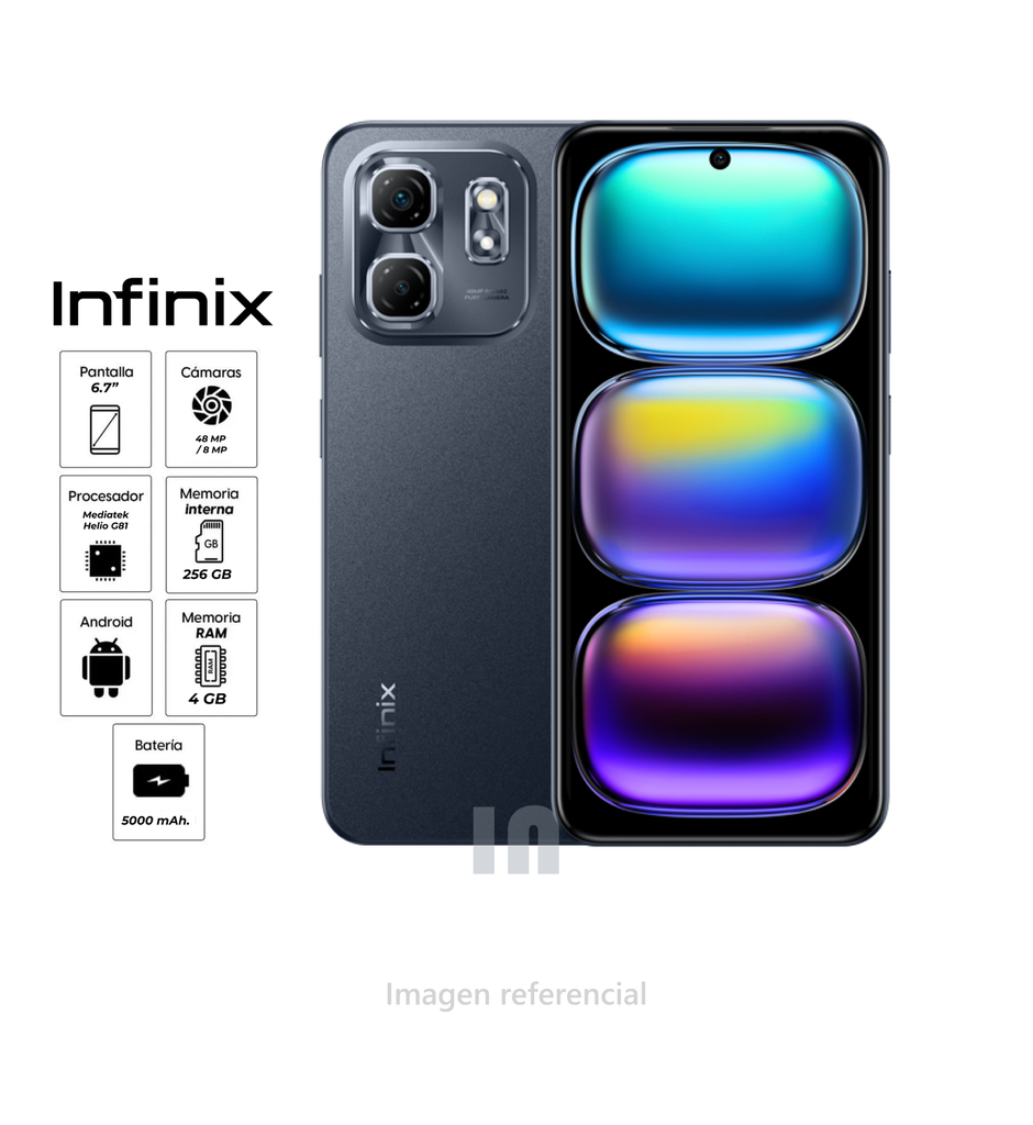 Infinix Hot 50i 256 Gb Rom 4 Gb + 4 Gb Ram Negro